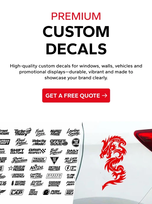 CUSTOM DECALS - promotionprint - Mobile hero Banner
