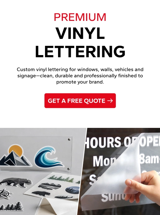 vinyl lettering - promotionprint - Mobile hero Banner